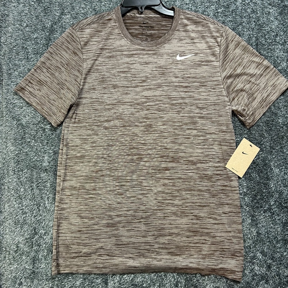 Nike Mens Size M Brown Dri Fit Legend Veneer Athletic Shirt